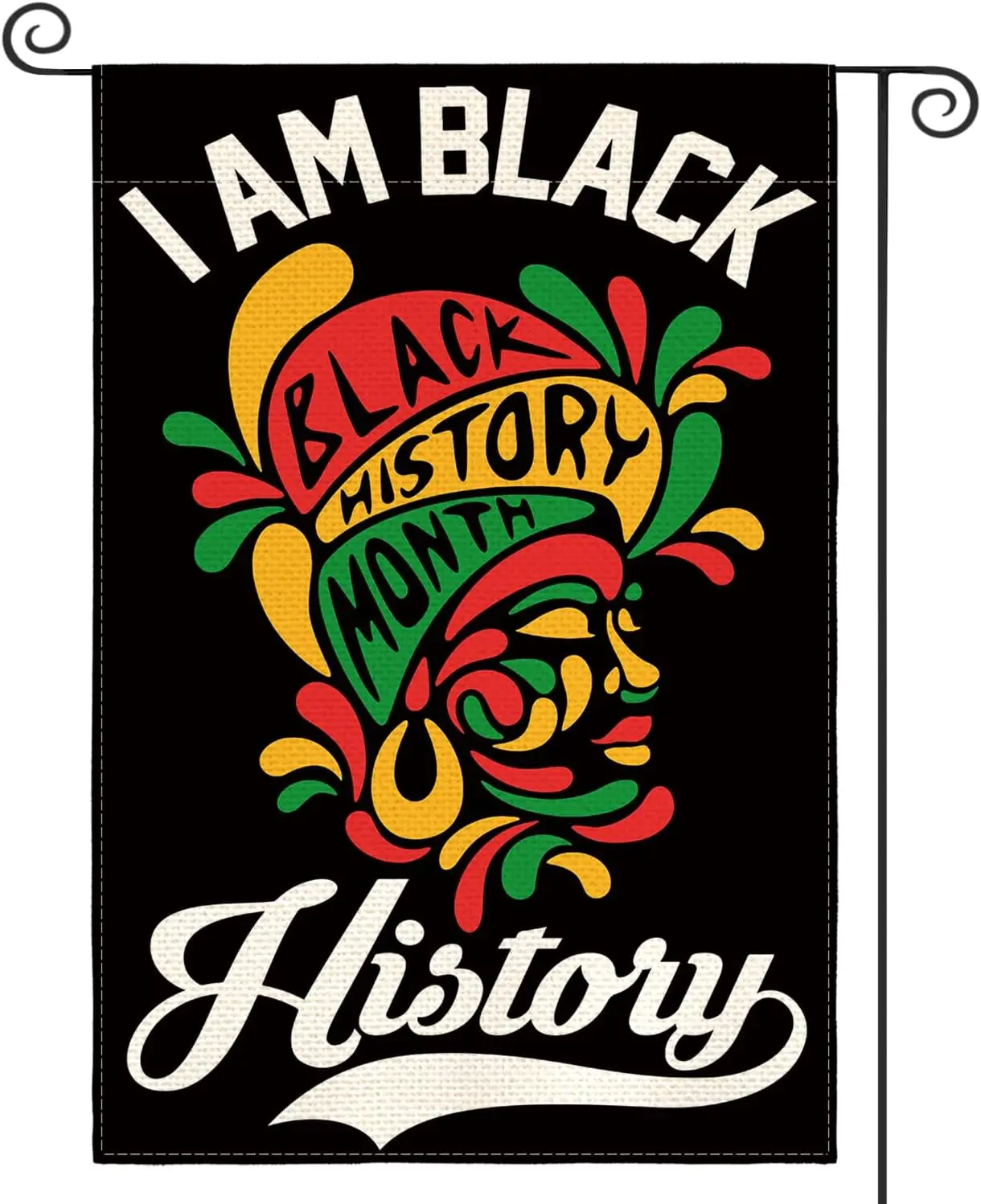 AVOIN colorlife I Am Black History Month African Garden Flag 12x18 Inch Double Sided, Commemoration National Holiday Party Y llz