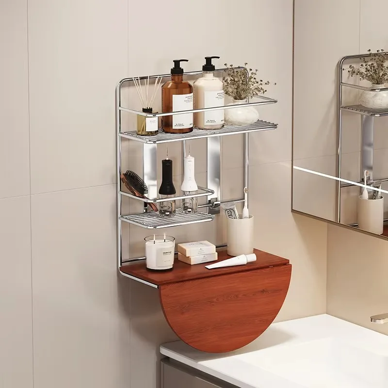 

Medieval style bathroom wall stainless steel storage rack, washbasin, wash basin, non-porous bathroom storage rack