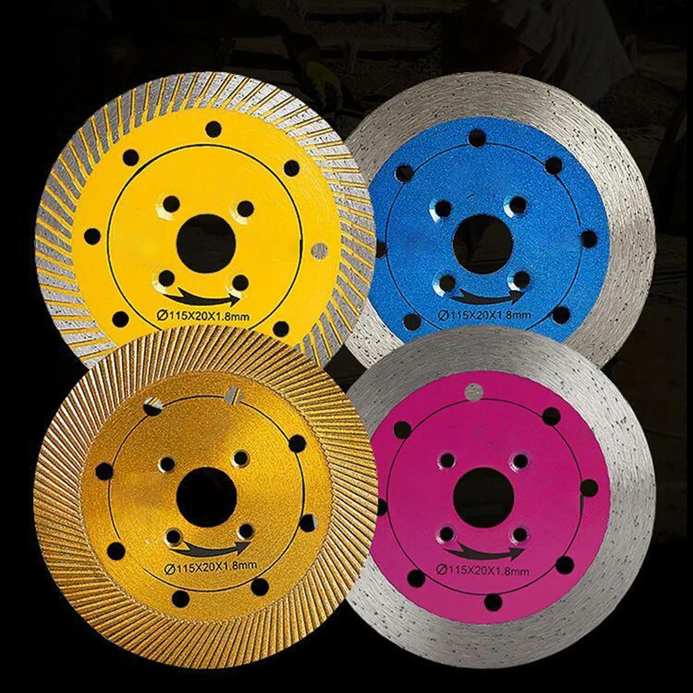 1PC 115mm Turbo Diamond Circular Saw Blade Cutting Disc For Granite Marble Tiles Home DIY Power Tool Spare Parts For Replacing