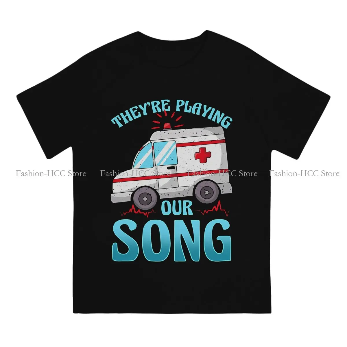 Ambulance Ambulances TShirt for Men Song Funny EMS EMT Paramedic AMR Basic Leisure Sweatshirts T Shirt High Quality Trendy