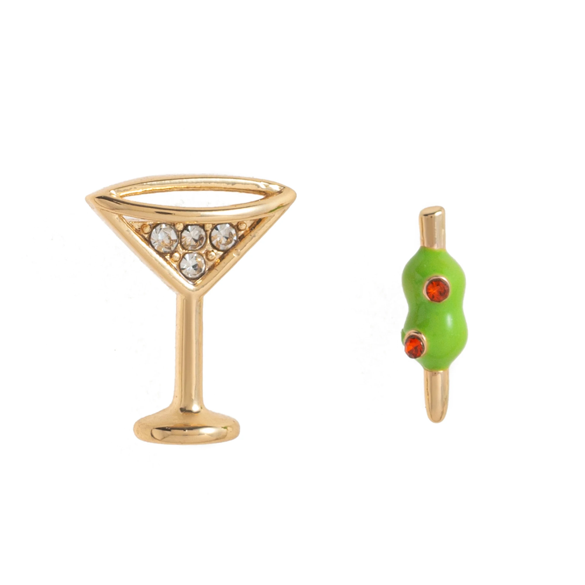 Food-Shaped Dangle Earrings, 14K Gold Plated