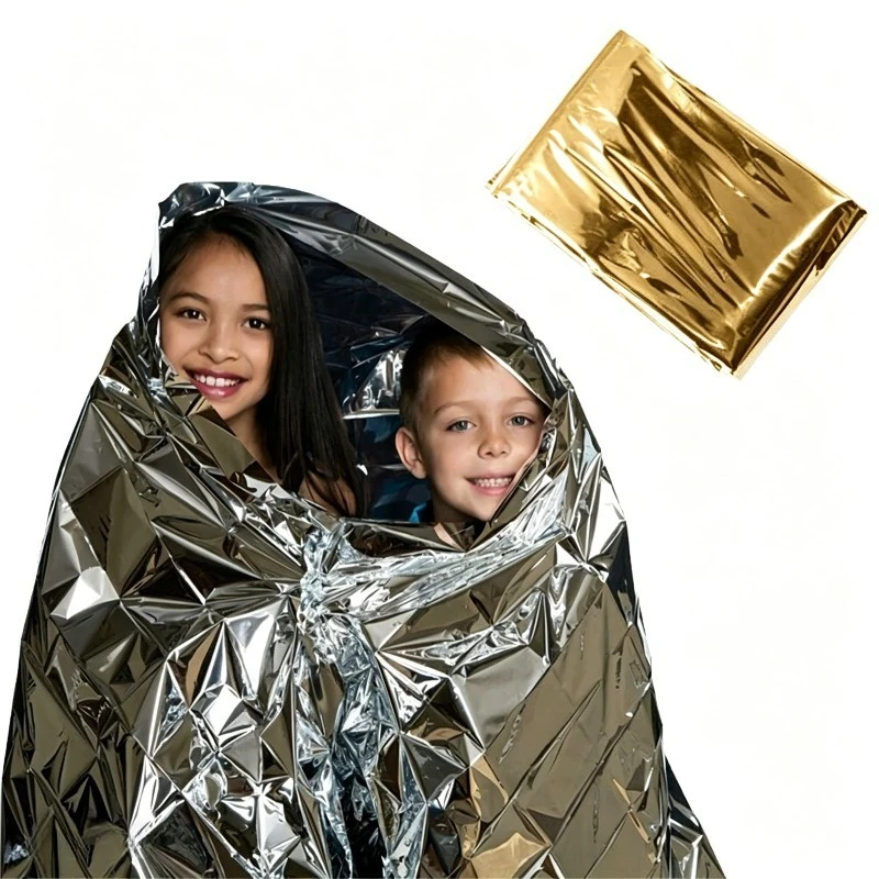 Outdoor Emergent Blanket Mylar Thermal Survive First Aid Kit Rescue Foil Blanket Camp Hike Mountaineer Heat Retain Warm