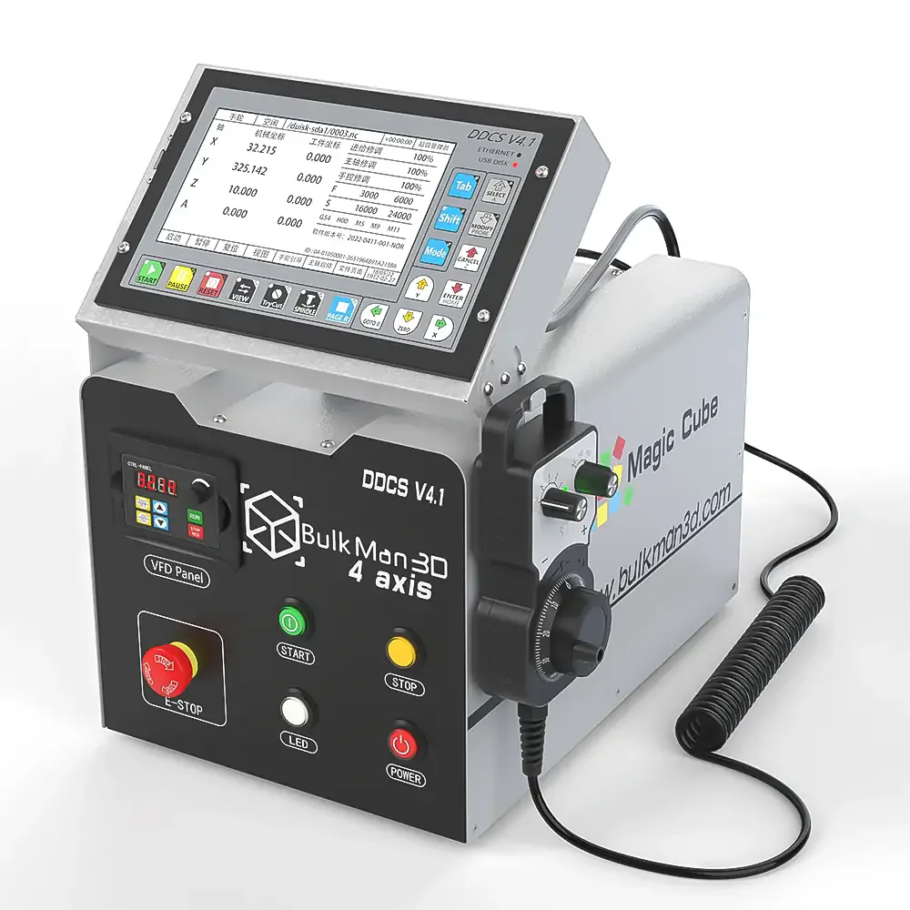 

BulkMan3D DDCSV4.1 4Axis Offline Control Box System With MPG Handwheel Compatible 2.2KW Spindle for Ultimate Bee,OXMAN CNC