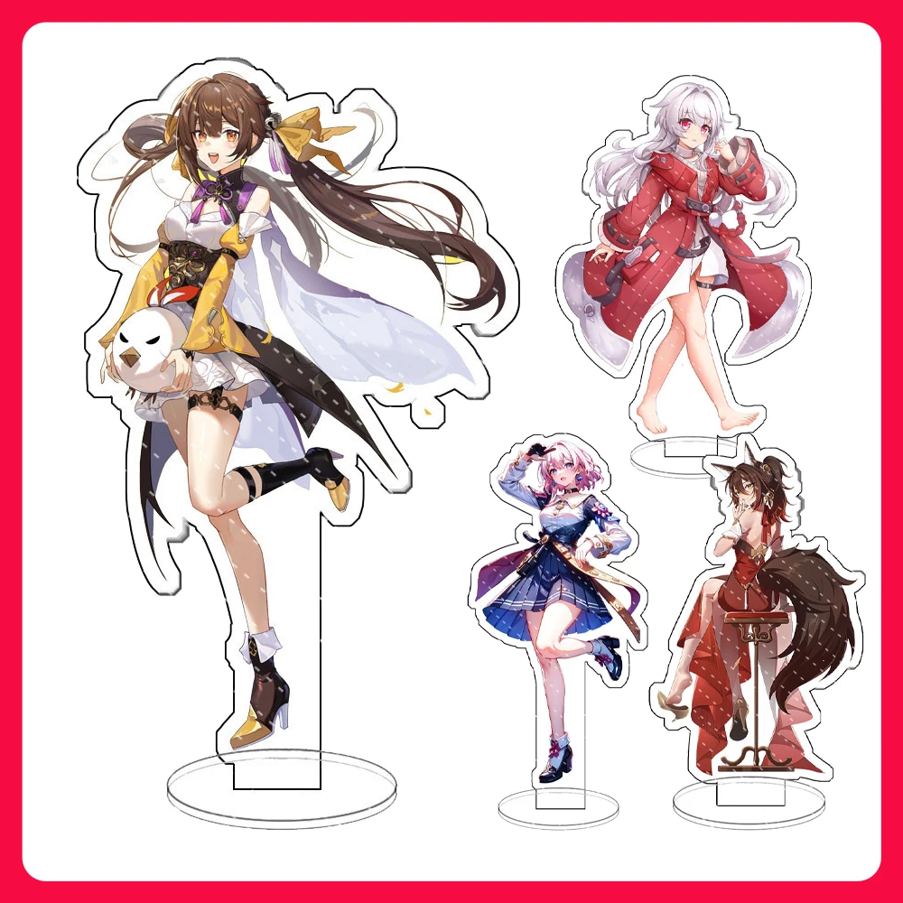 

MiHoyo Hot Game Honkai Star Rail Figure Bronya Jing Yuan Blade Seele Acrylic Stand Model Desk Decor Fans Collection Gift