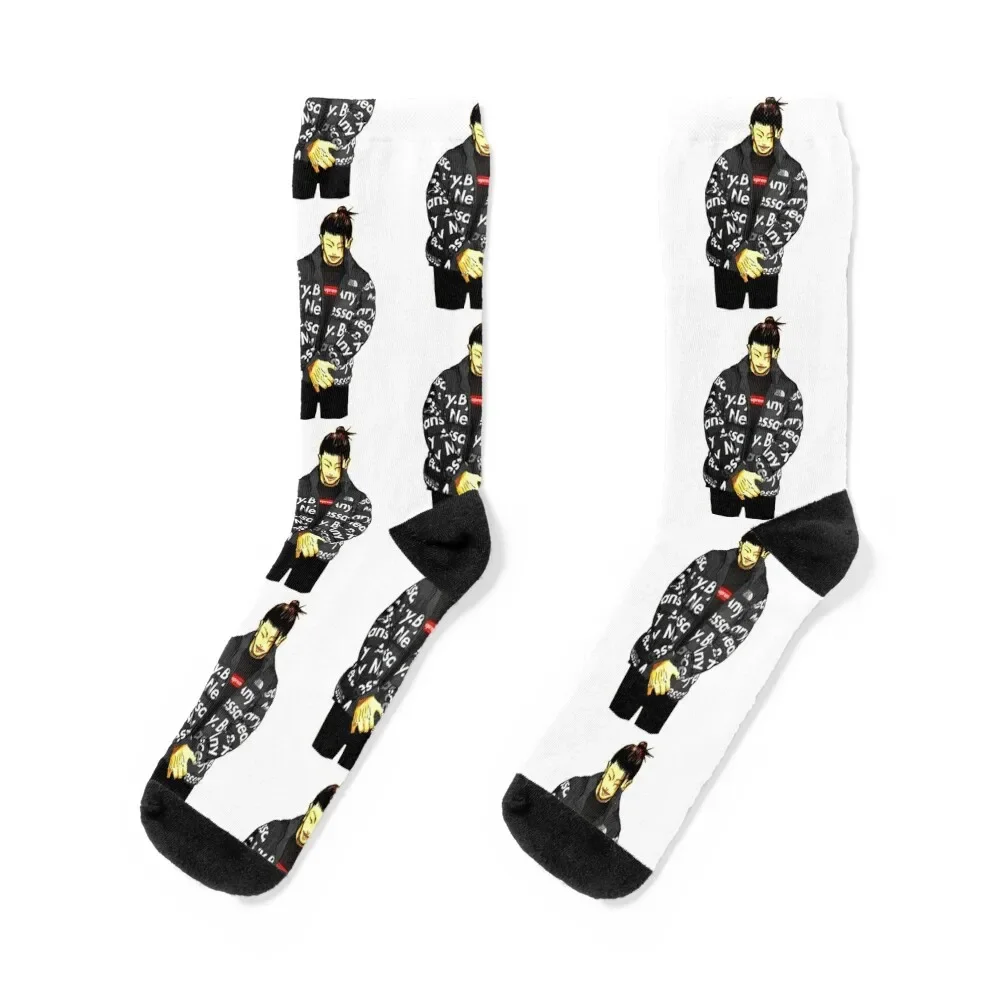 

drip geto Socks floral kawaii Socks For Women Men's