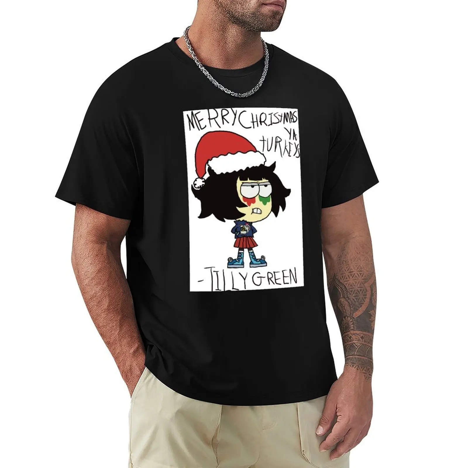 Bad girl Tilly Christmas T-Shirt Breathable Gym Short Sleeve T-Shirt