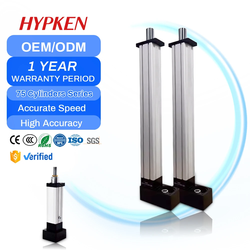 Custom Linear Solutions Electric Cylinder Long Stroke Actuator Servo Control Featuring Motor Bearing For Pressing
