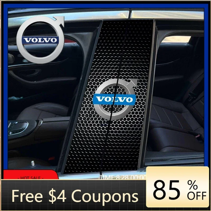 

Styling Mouldings Car Door Center Pillar Sticker Auto Emblem Decorative Stickers For Volvo Xc60 Xc90 V40 V60 S60 V50 V90 S80 C40