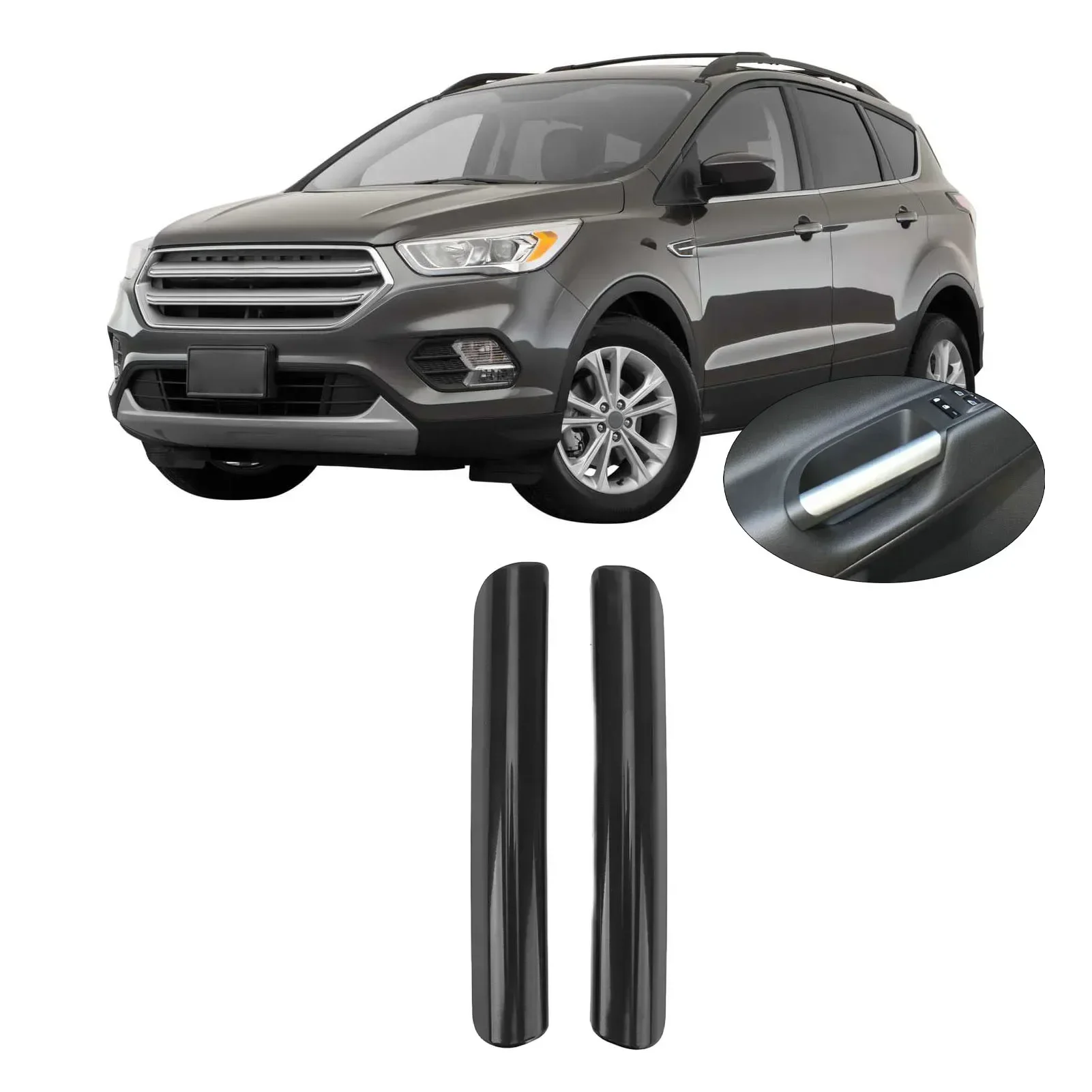 1 Pair of Car Front Door Handle Grab Trim Molding CJ54 S226A22‑AB35B8 Left Right For Ford Escape 2013-2019