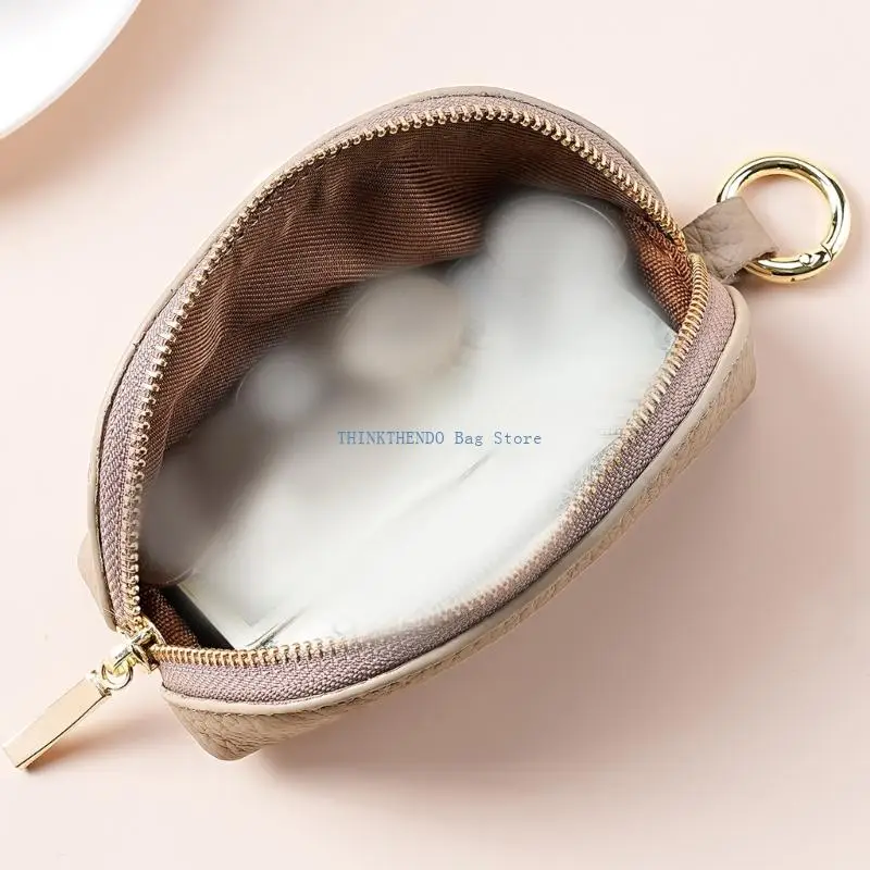 340D PU Coin Case With Zippers Closure Practical Organization Pockets Fashion Bag