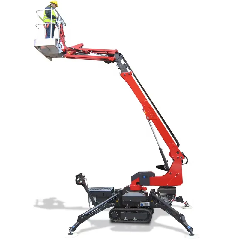 Adjustable tracked overhead work platform maximum height Working range for outdoor use
