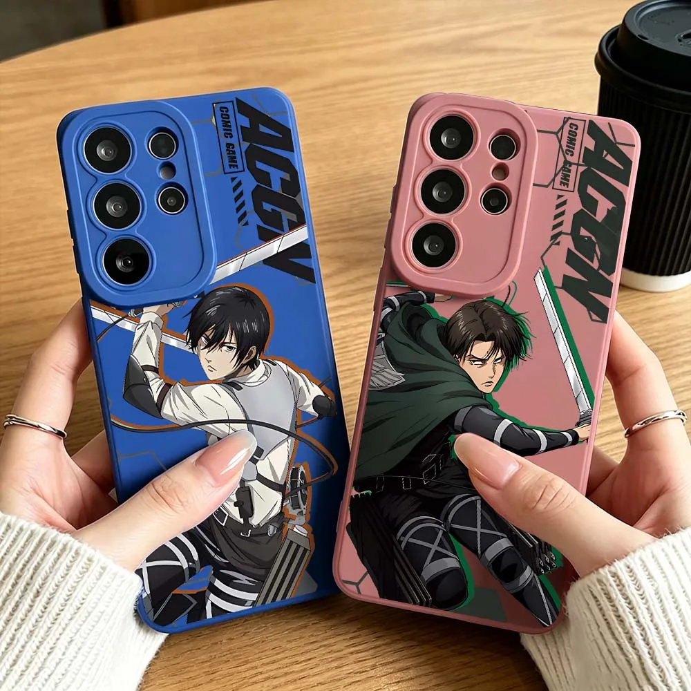 Comics Attack On Titan Dark For Samsung Galaxy S26 S25 S24 S23 S22 S21 S20 Ultra Plus A15 A35 A54 A55 Soft Cover Phone Case