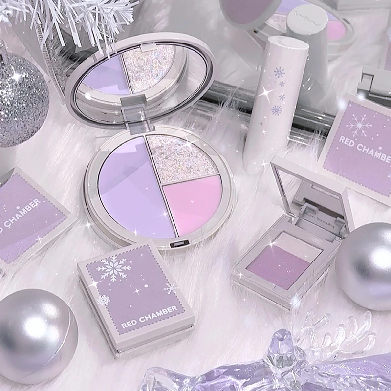 أحمر شفاه لظلال العيون من ريد تشامبر للشتاء، كريستال أرجواني، أحمر شفاه، سهل الارتداء، مكياج وجه متعدد الأغراض