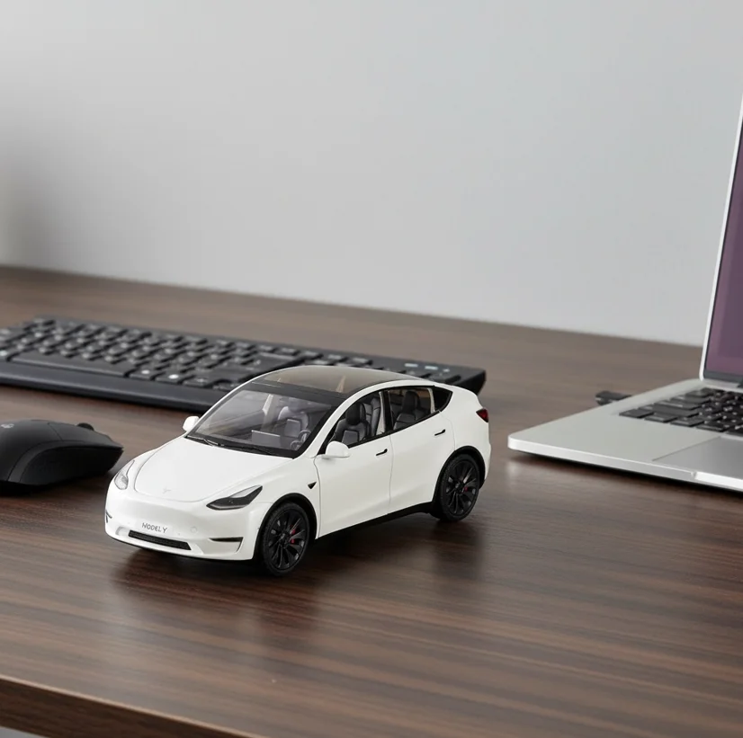 1/24 Schaal Model Y Diecast Legering Speelgoed Modellen Auto Simulatie Met Geluid En Licht Trek Functie Collectie Jongens Speelgoed Geschenken