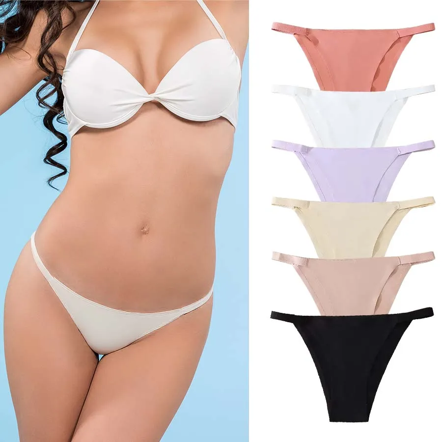 6Pcs/set Low Waist Bikini Briefs Sexy Women's Cotton Panties M-2XL Ladies Underwear Female Soft Solid Underpants Lingerie