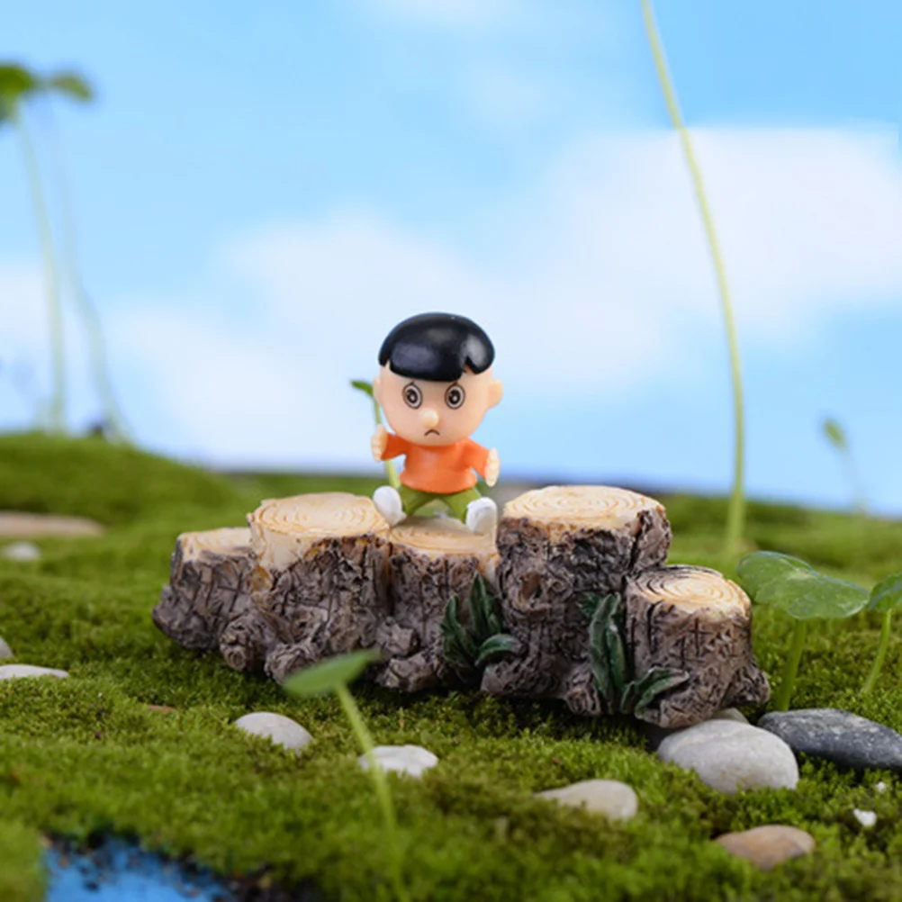 

5Pcs Resin Miniature Moss Ornament Cactus Shape for Micro Landscape Garden Succulent Pot Decoration Resin Ornaments