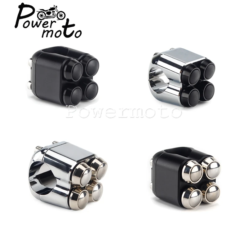 For Harley Cafe Racer Motorcycle 4 Buttons Switches 22/25mm Handlebar 7/8