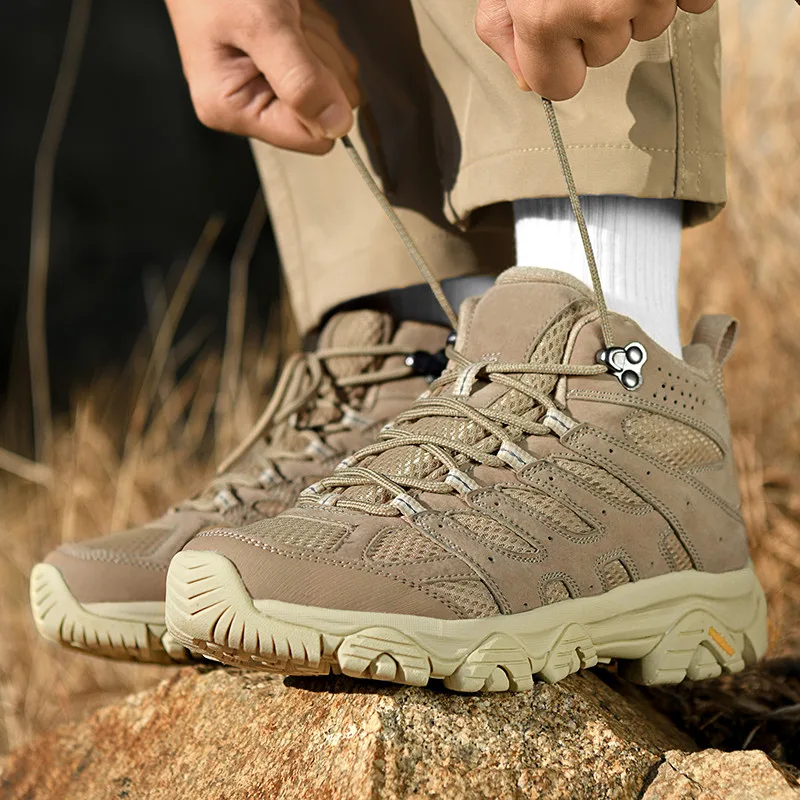 أحذية المشي لمسافات طويلة في الهواء الطلق الرجال مريحة خفيفة الوزن المضادة للانزلاق مقاومة للاهتراء منخفضة أعلى أحذية الرجال تنفس موضة عادية الرياضة الرجال #1