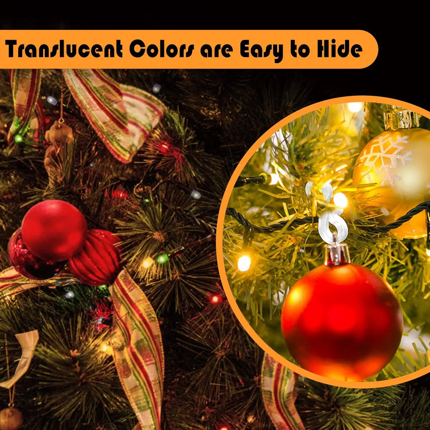 Picture 4: 10-100Pcs Christmas Light Clips Gutter Hanger Hooks S Clips for Hanging Outdoor String Lights Rope Lights Xmas Tree Decoration