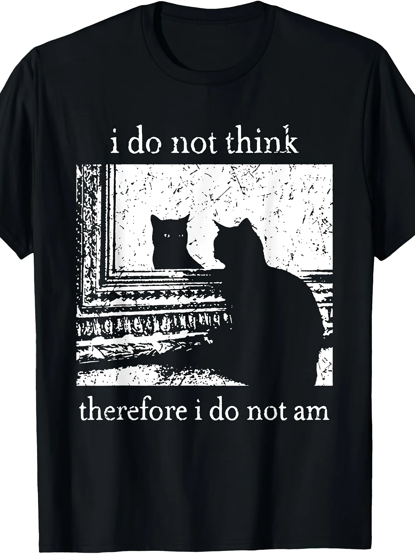 I Don't Think So I'm Not A Cat Terrier, Unisex Retro Casual Crew Neck Print T-shirt