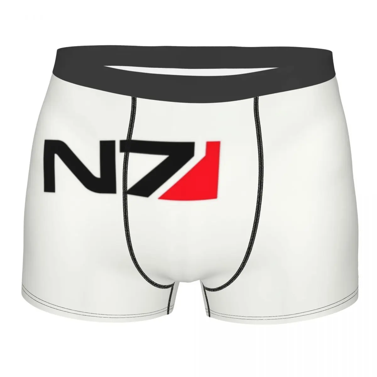 Male Funny Mass Effect Legendary N7 Underwear Military Video Game Lover Boxer Briefs Breathable Shorts Panties Underpants