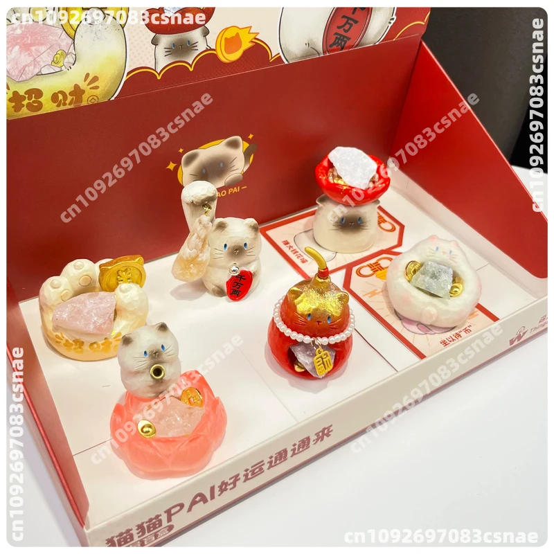 New Cat PAI Good Luck Meow Energy Blind Box Natural Crystal Desktop Decoration Cartoon Cute Meow Cute Ornaments Gift In Stock - view 6