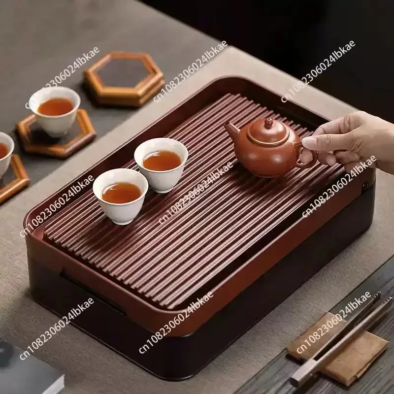 

Multifunctional Bamboo Tea Tray Drainage Tea Set Storage Box Living Room Family Kung Fu Tea Set Drawer Type Distribution Box