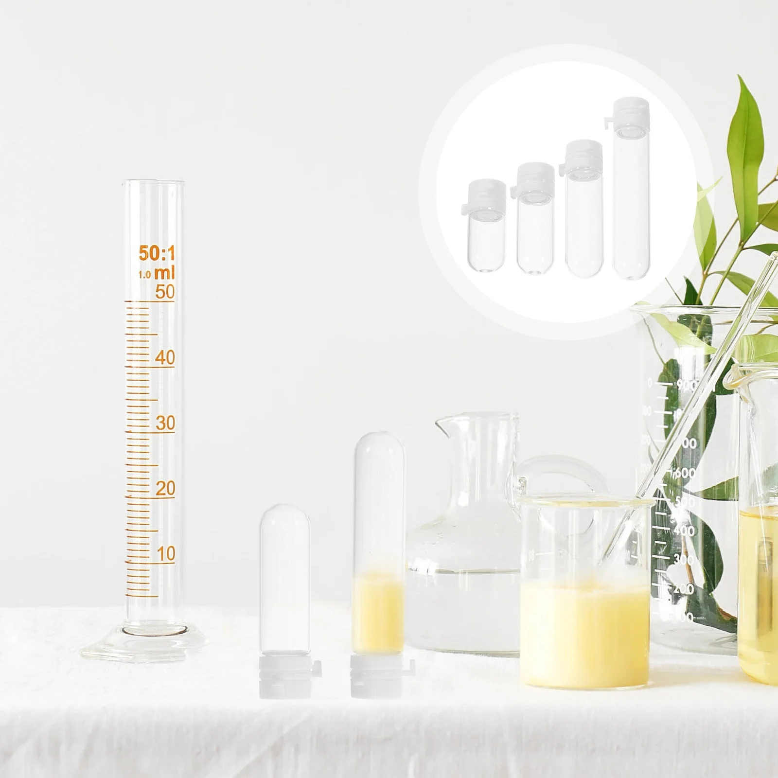 

20Pcs Essence Serum Bottles Round Bottom Glass Containers Leakproof for Essential Oils Travel Liquid Storage Refillable