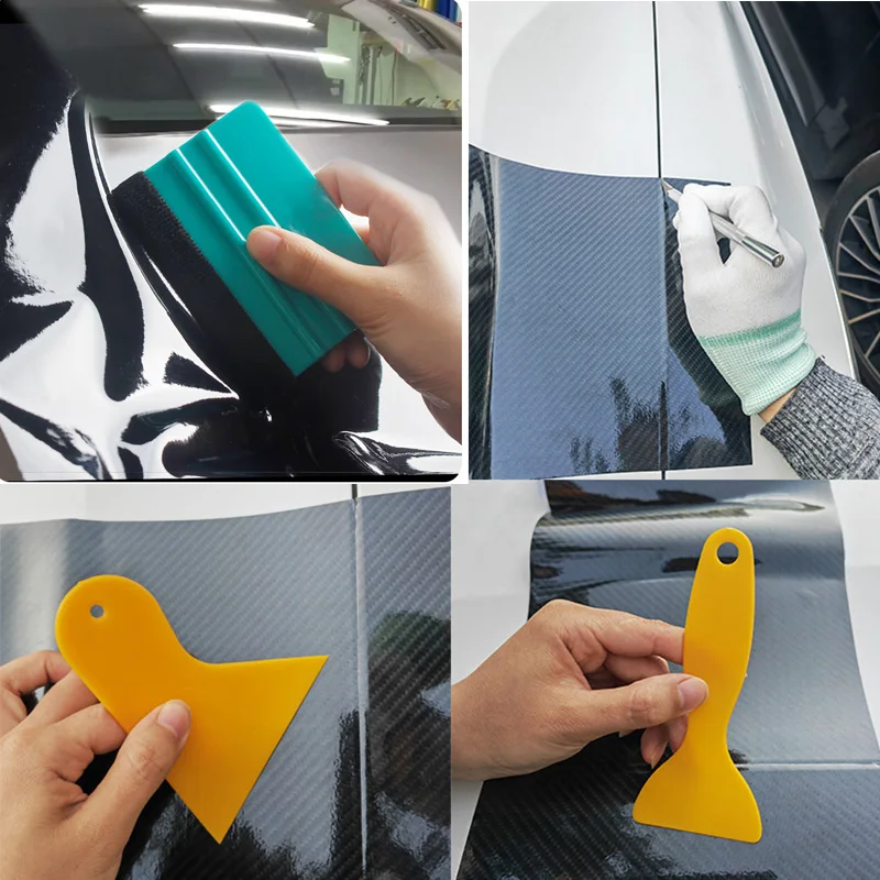 Car Film Wrap Tool Kit Vinyl Spatula Vinyl Scraper Cutter for Vehicle Window Tint Car Accessories Wrapping Tools Squeegee Set