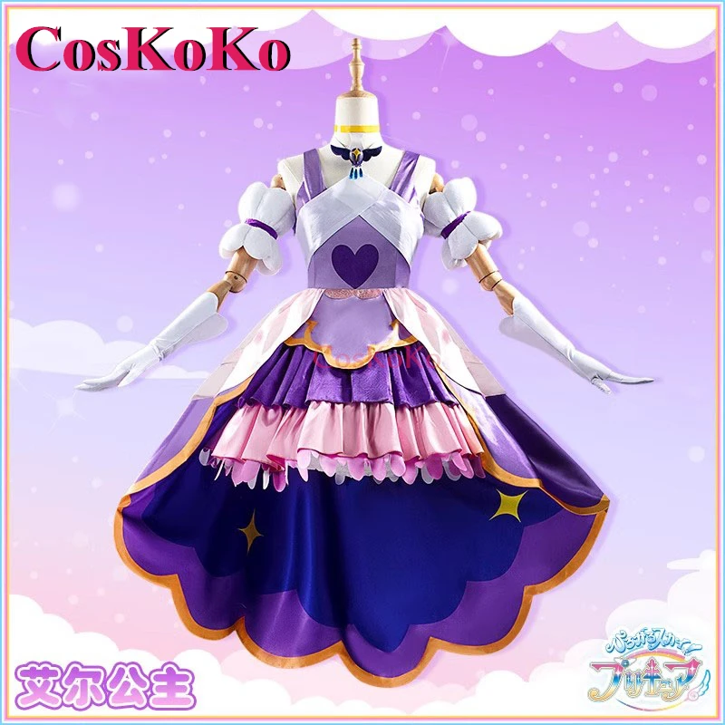 【Customized】CosKoKo Ellee/Cure Majesty Cosplay Anime Hirogaru Sky! Pretty Cure Costume Sweet Uniform Party Role Play Clothing