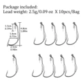 10pcs 2.5g
