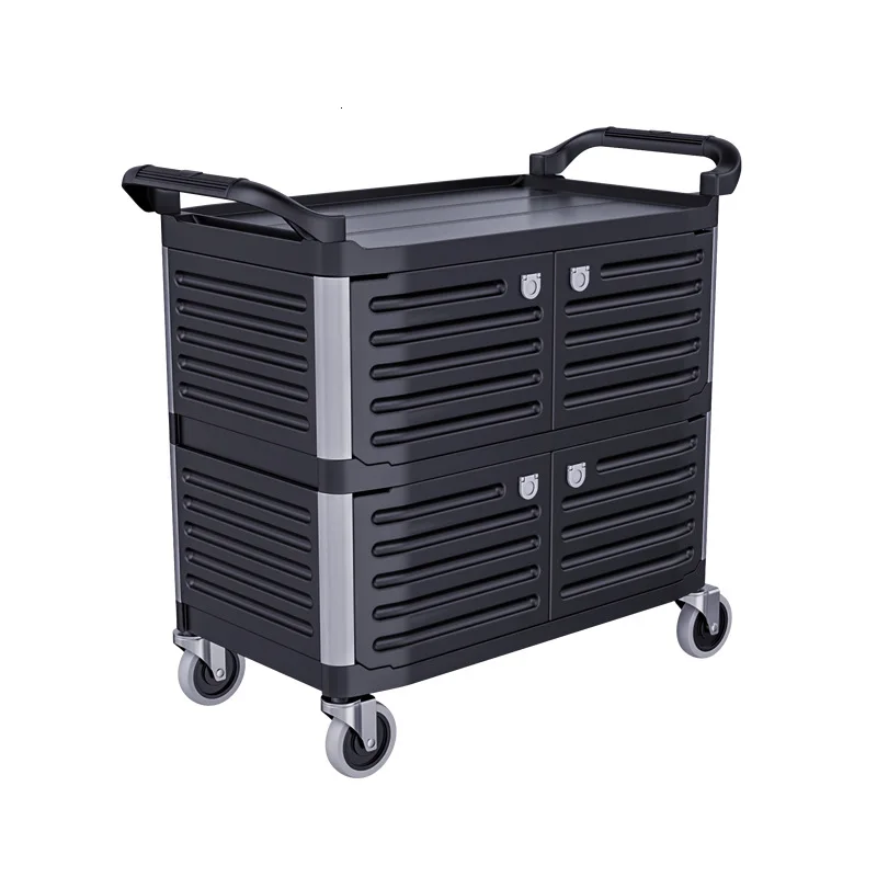 Three-story dining car, hotel tableware cart, restaurant bowl cart