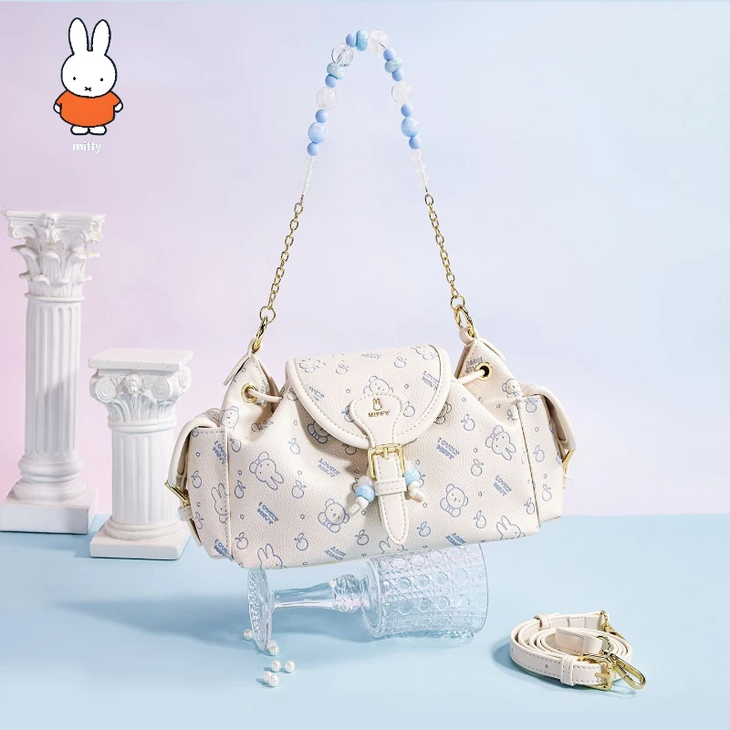 

Miffy Hand-held Crossbody Bag 2025 New Beaded Print Summer Girl Daily Casual Commuting Quality Bag