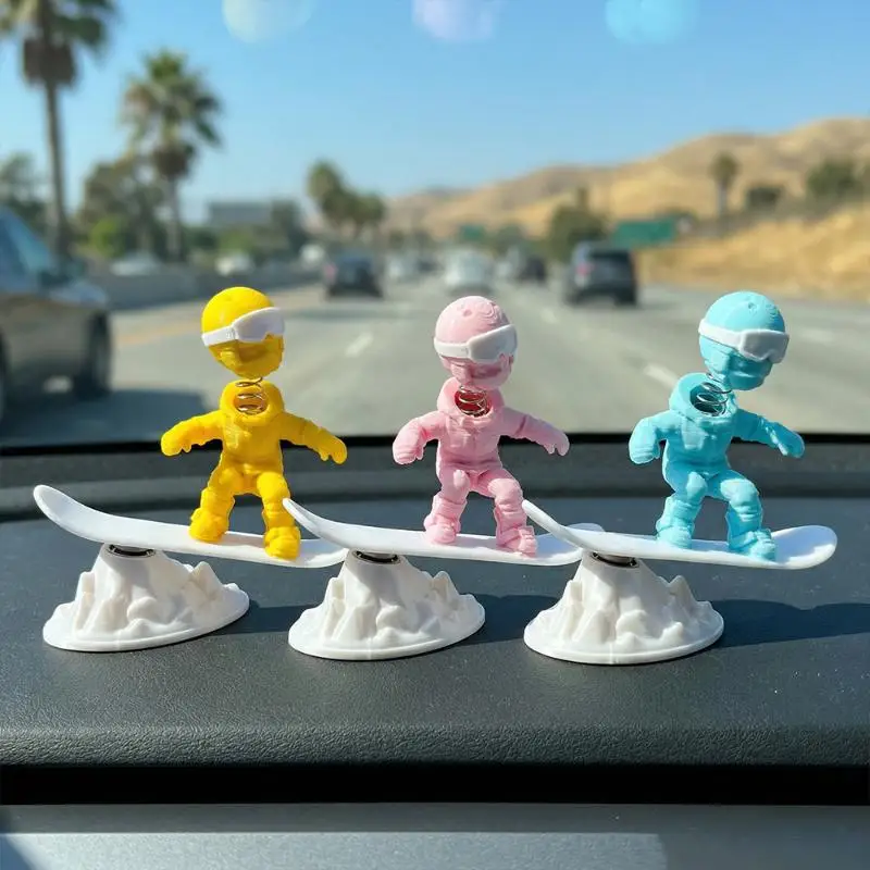 

Auto Center Console Decoration Drift Skiing Man Car Dashboard Ornament Creative Fun Interior Styling Gift