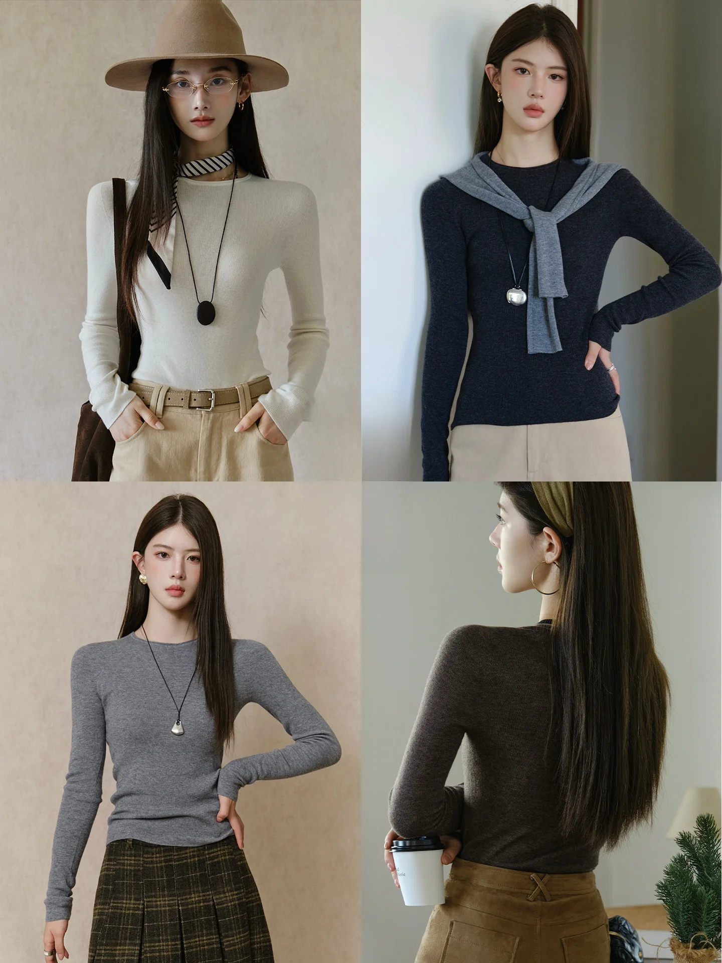 

Уютный вязаный свитер ChillCozy из смесовой шерсти кашемира и мягкой пряжи из козьей шерсти для женщин, облегающий, повседневный