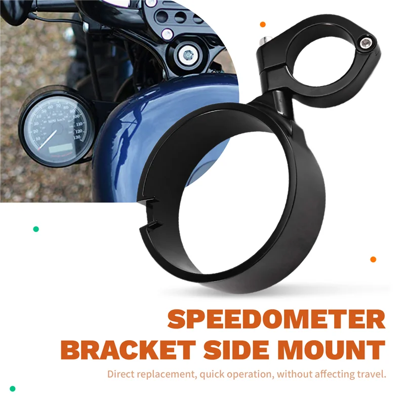 

AS57-Speedometer Ring Relocator Clamp Side Mount Bracket For Motorcycle-For Sportster XL 883 1200 1995-2015