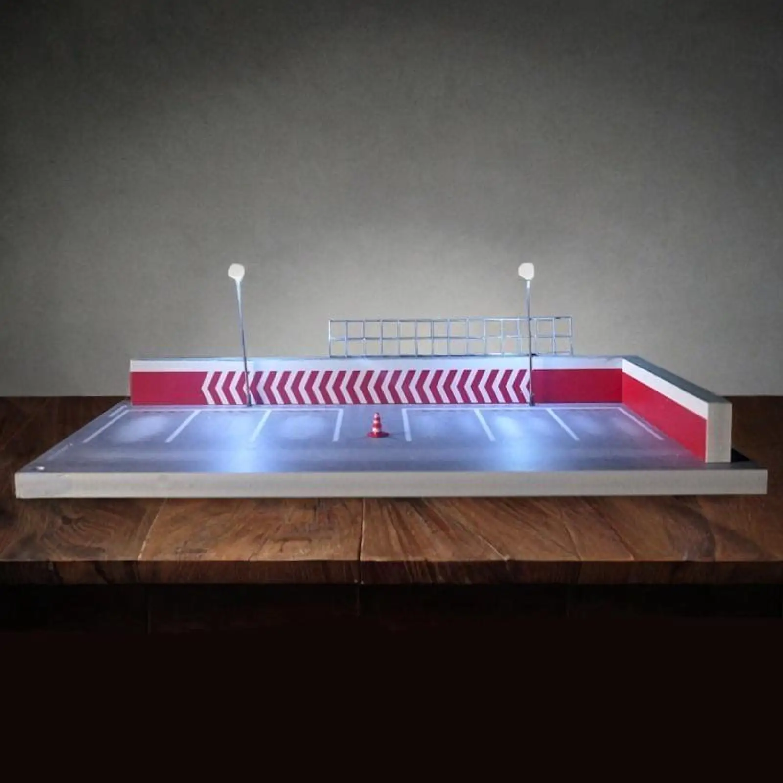 

1:64 Model Car Display Model Built in LED Collection Accessory Backdrop Desk