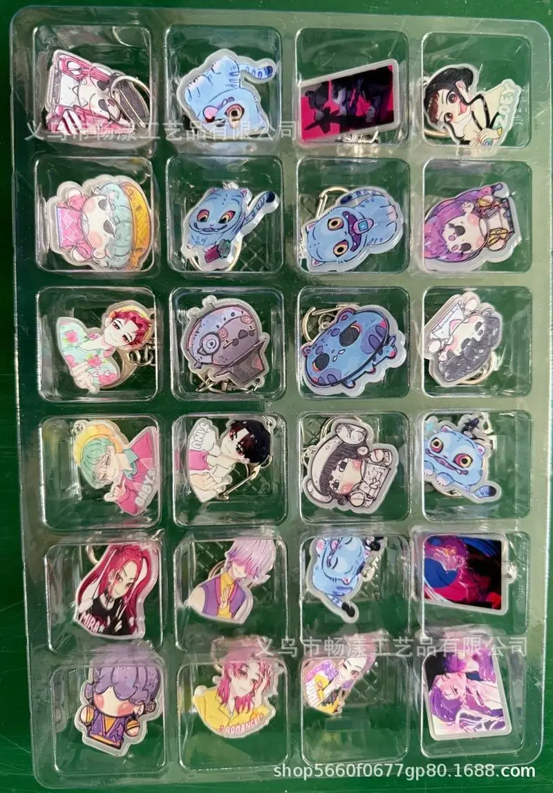 En Stock, cazadores de demonios k-pop, calendario de cuenta atrás de Navidad, caja ciega, mochila, llavero de coche, accesorios acrílicos de Anime, regalo de seguidor