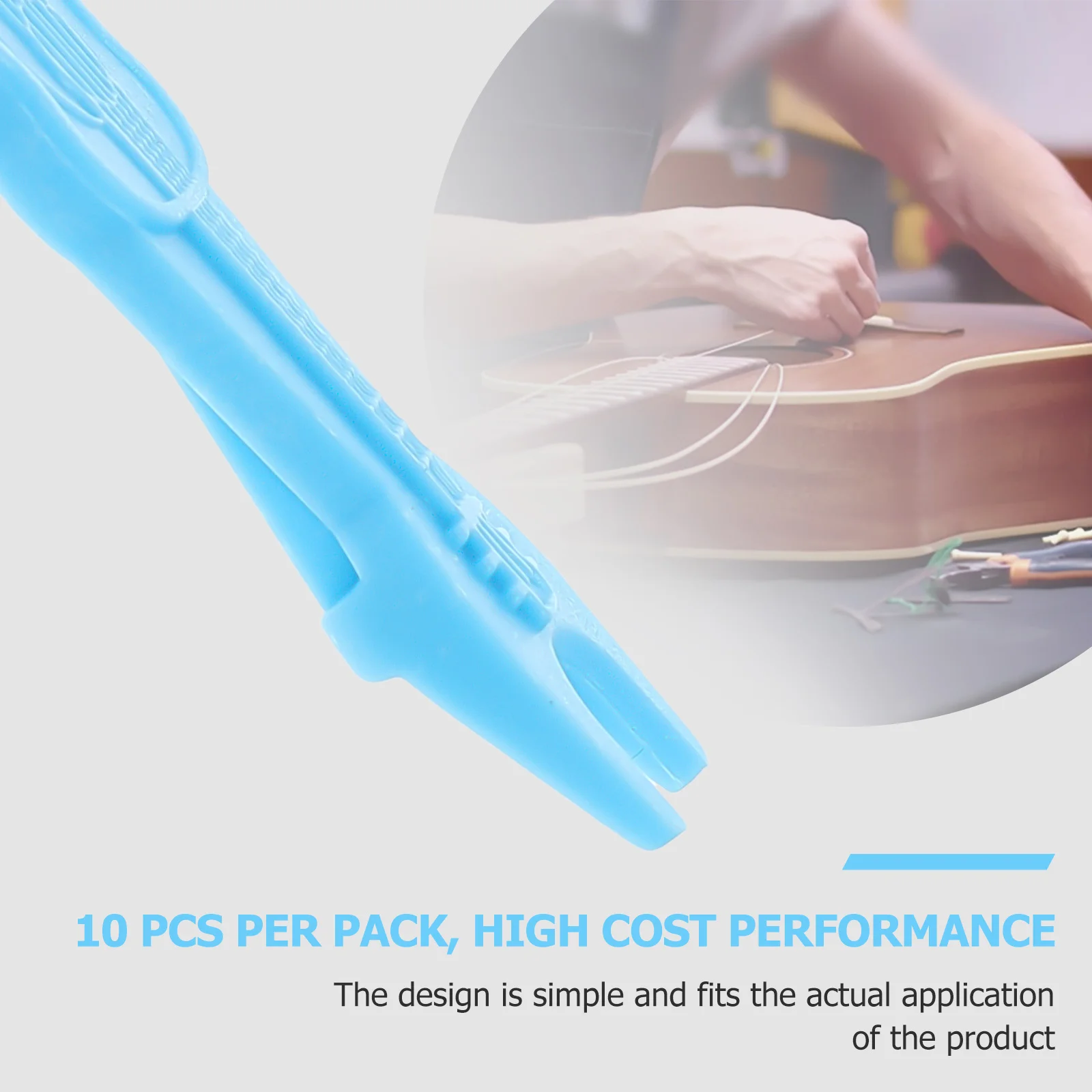 

10pcs Guitar String Winders Sky-Blue Abs Plastic For Electric Acoustic Bass Banjo Ukulele String Changing Tool Guitar