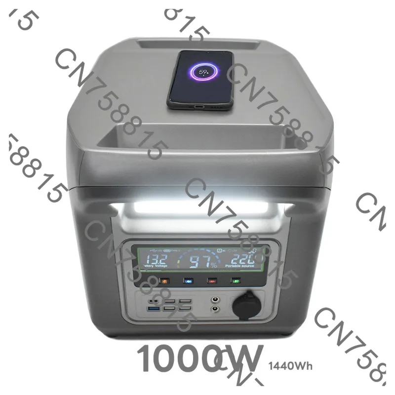 Large Capacity 1000Wh, for Live Streaming Camping Vending Emergency,1000W Portable Power Station 220V AC Output