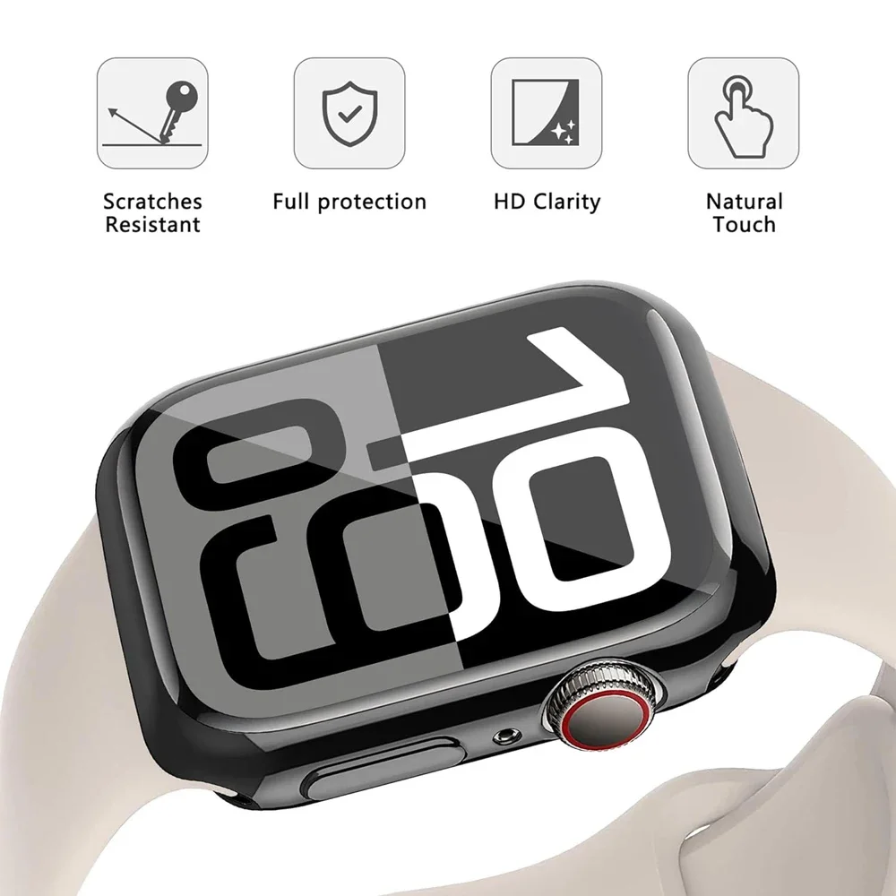 واقي شاشة لساعة أبل 11 10 46 مللي متر 42 مللي متر ملحقات مصد من البولي يوريثان غطاء مضاد للسقوط فيلم iWatch Series 10 11 واقي