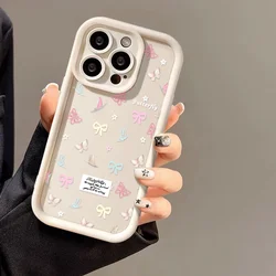 Bow Liquid Phone Case For Samsung A03 A04 A05S A10S A11 A12 A20S A21S A13 A14 A54 A34 A53 A33 Cover