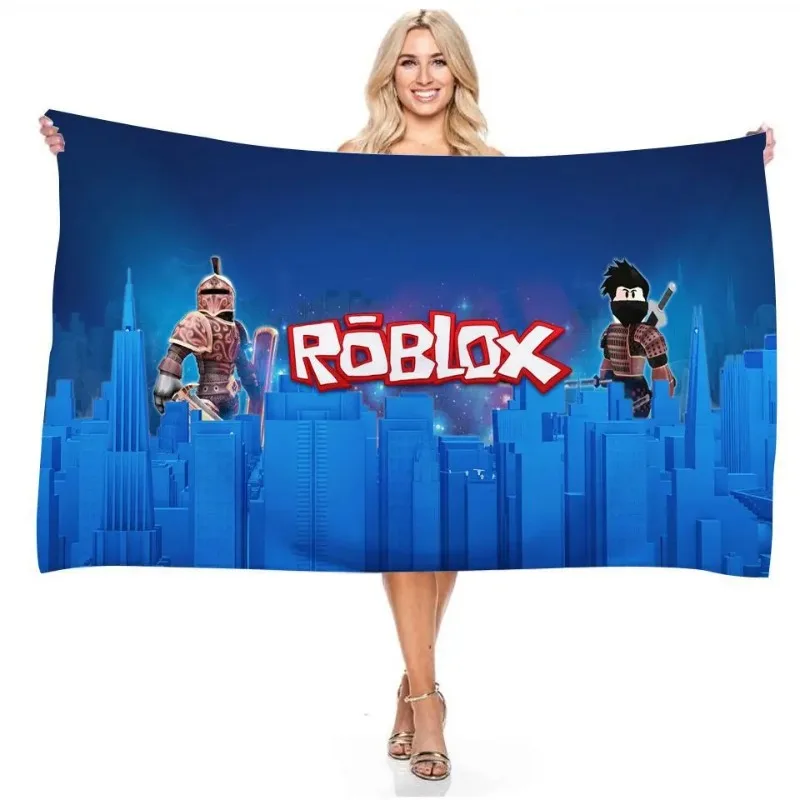 حار ROBLOX لعبة الكرتون المطبوعة منشفة استحمام ناعمة الرياضة في الهواء الطلق منشفة الشاطئ التجفيف السريع مناشف الشاطئ الهدايا #2