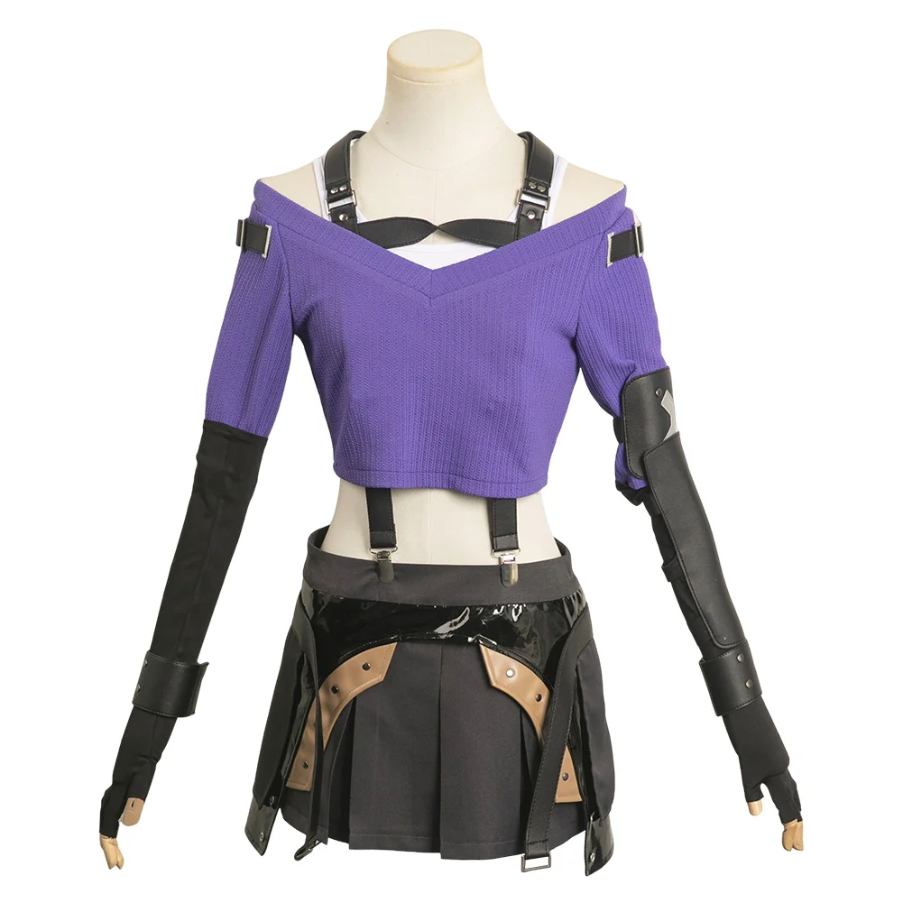 FF16 Tifa Lockhart Cosplay Fantasia Costume Final Fantasy XVI Adult Women Sweater Skirt Fantasy Outfit Female Halloween Costumes