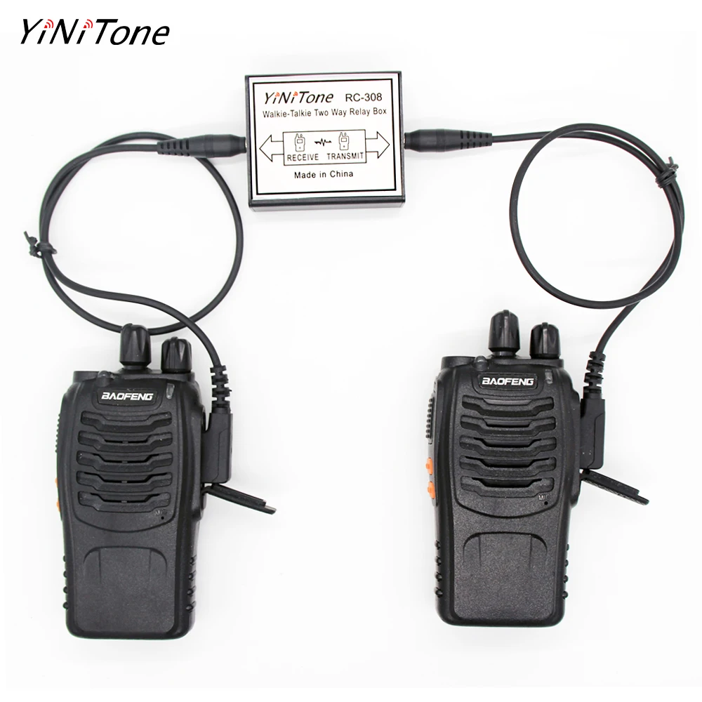 

Yinitone RC-308 Repeater Box Two Way Radio Relay Walkie Talkie K Port For Two Handheld Radio Baofeng UV-5R BF-888S KENWOD TYT