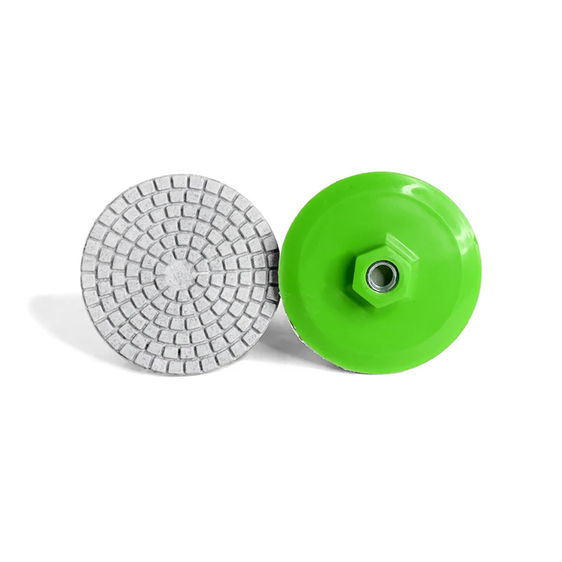 Almofada de polimento úmida integrada de diamante de 3 polegadas 80 mm 50 # -3000 #   Grão para pedra de moer piso de granito de mármore