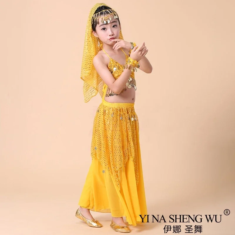 New Kid Belly Dance Costumes Set Oriental Dance Girls Belly Dancing Child India Belly Dance Clothes Indian Bellydance Costumes