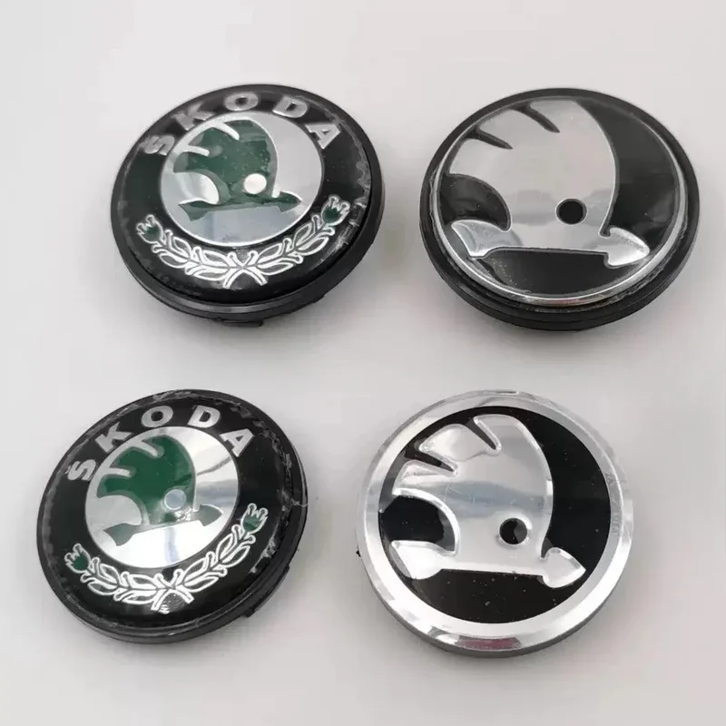 

4 шт./лот 56 мм 60 мм 65 мм центральная крышка колеса автомобиля логотип крышка ступицы значок эмблема для Skoda 1J0601171 3B7601171 аксессуары для стайлинга