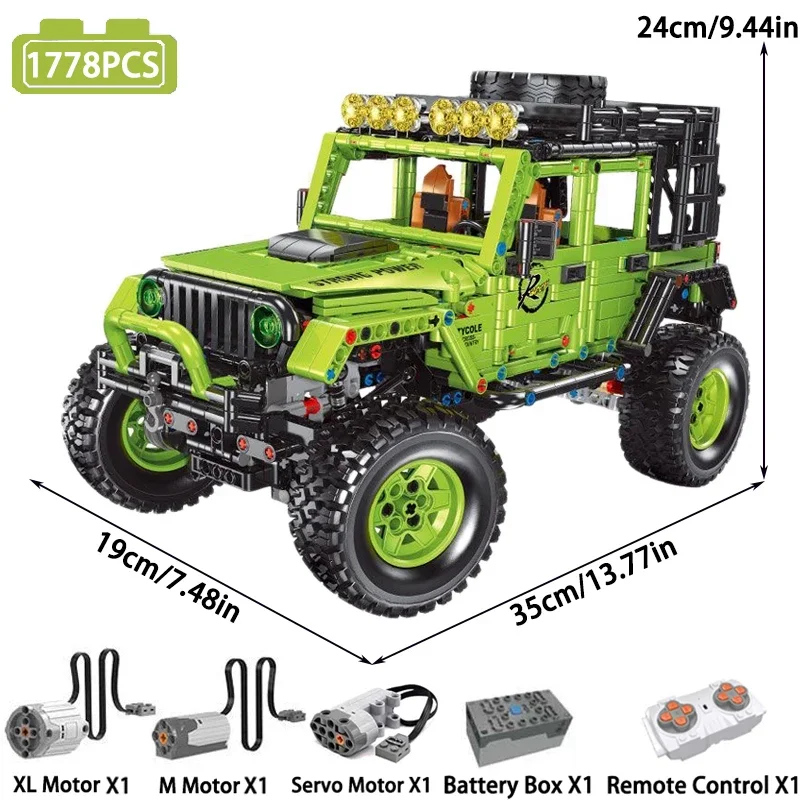 Andole Technische Stadt Fernbedienung Off-Road Racing Auto Bausteine High-Tech SUV Fahrzeug Modell Ziegel Spielzeug Für Kinder geschenke MOC 3