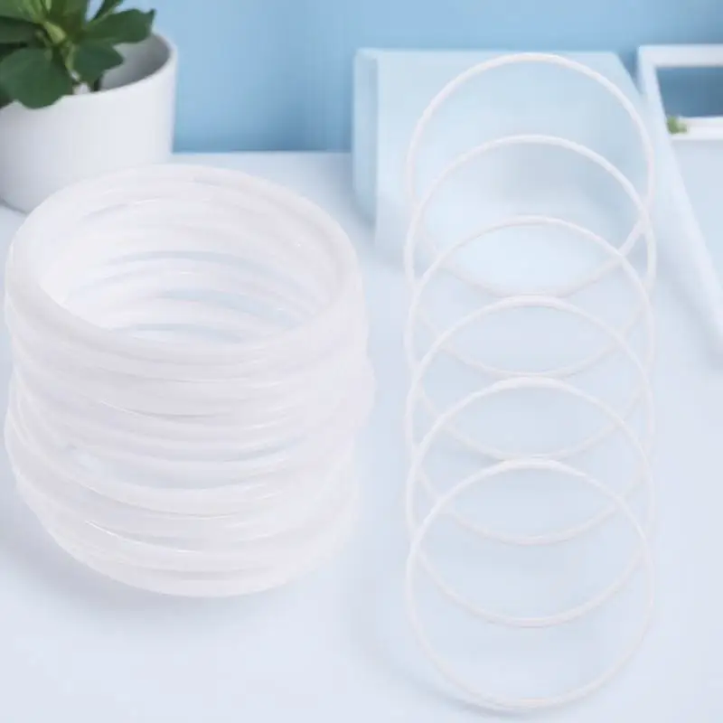 12Pcs Dreamcatcher Kit White Plastic Round Hoops Large 16Cm DIY Dreamcatcher Material Accessories for Wall Hanging Mandalas